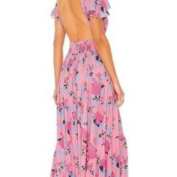 Tiare Hawaii Pink Floral High-Low Dress - Picture 1 of 4